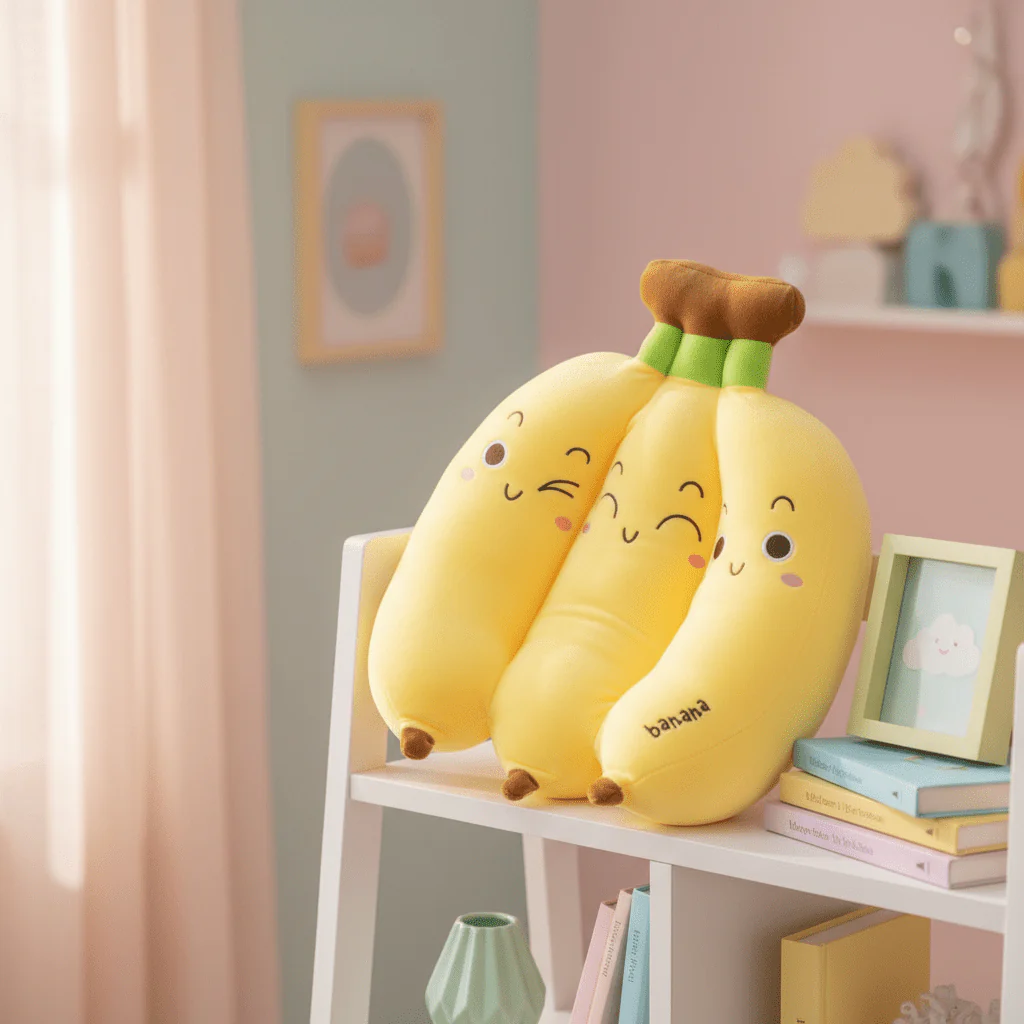 AKDC Yellow Banana Soft Plush Toy 45cm Soft Fruit Plush Stuffed Toy Gift for Kids - Image 2