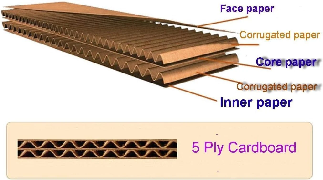 Al Kabayel Empty Carton Cardboard Moving Box 10MM (44 x 44 x 68 cm) for Packaging Shipping - Image 3