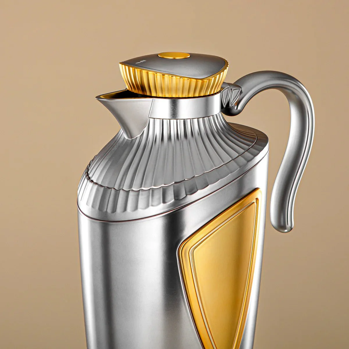 Almarjan 2 Pieces Vacuum Flask Set Matt Silver & Gold - UWP-0700/1000 E23E22 - Image 2