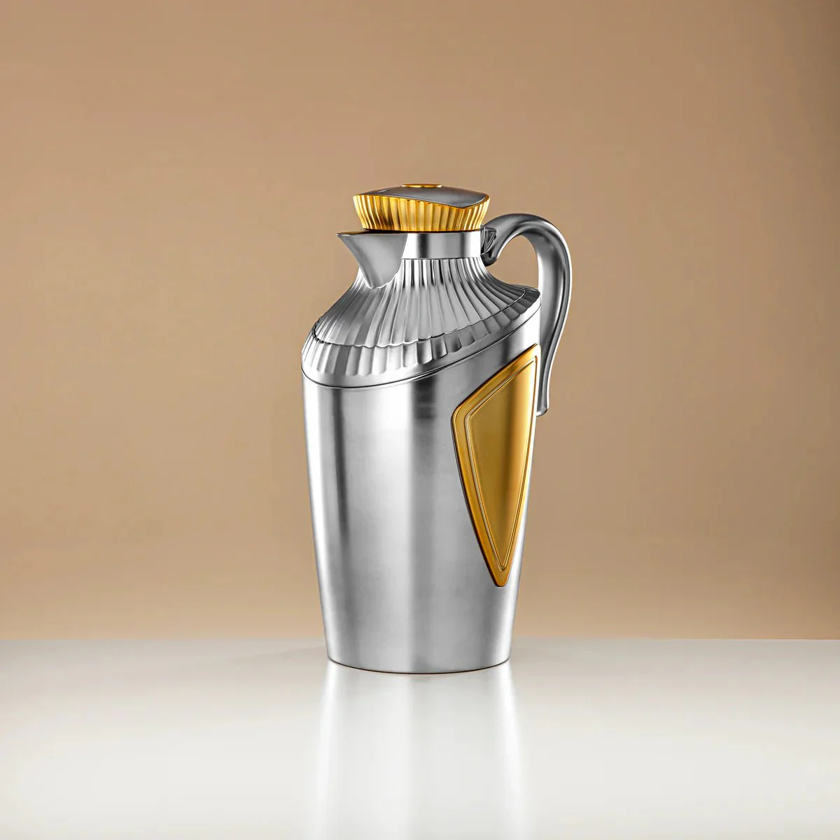 Almarjan 2 Pieces Vacuum Flask Set Matt Silver & Gold - UWP-0700/1000 E23E22 - Image 3