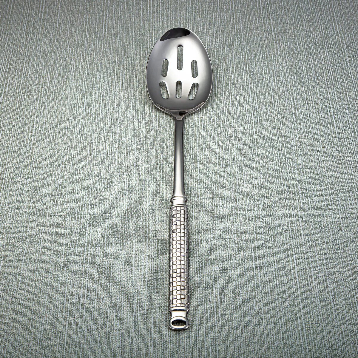 Almarjan Stainless Steel Slotted Spoon 36cm*7cm, Silver, CUT0010334 - Image 2