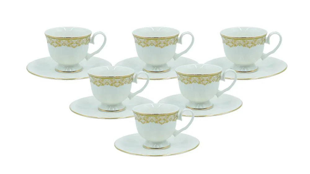 Angela MK-408 Signature Turkish Coffee Cup & Saucer Set – 12-Piece Premium Ceramic Edition - Image 2