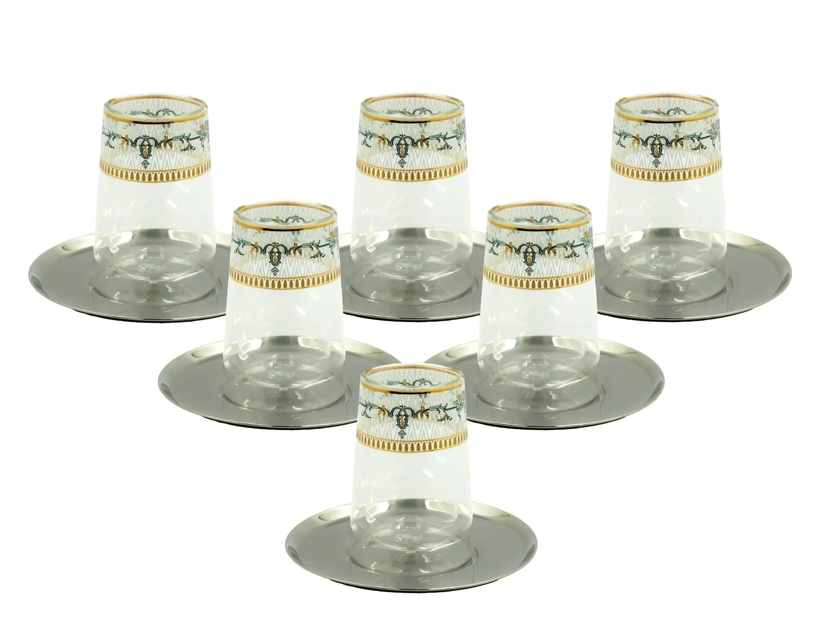 Angela MK-433 Deluxe Tea & Cawa Cup Set – Complete 18-Piece Elegant Serving Collection