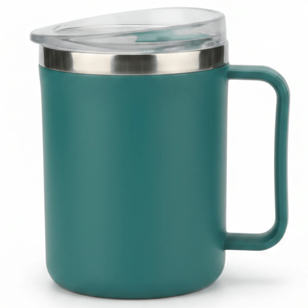 Apex SAGA GREEN Insulated Sipper Mug 300ml — Plastic & Stainless Steel