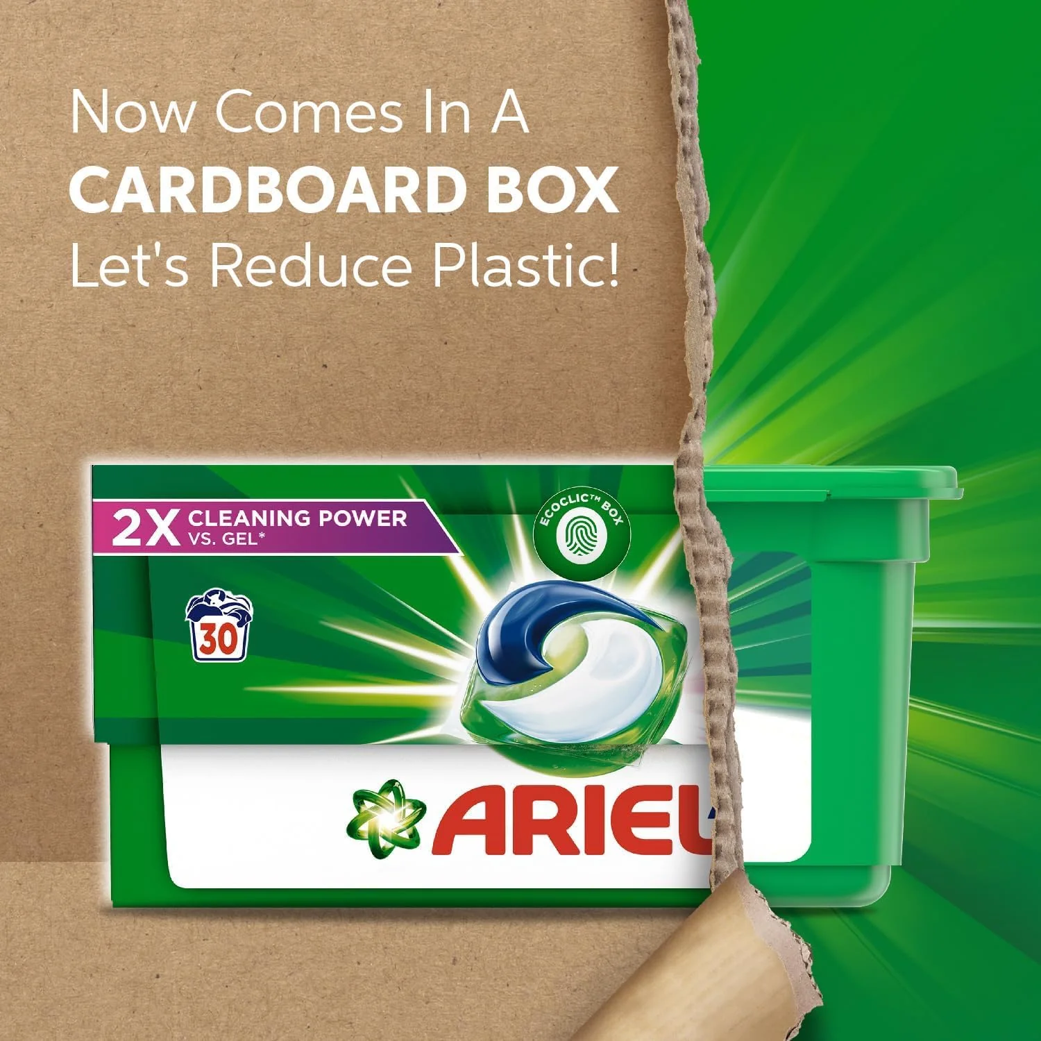 Ariel 3In1 Pods With A Touch Of Downy Freshness, Ariel Liquid Detergent Capsules, Powerful Stain Remover Detergent, Pack Of 2 X 15 Pods - Image 2