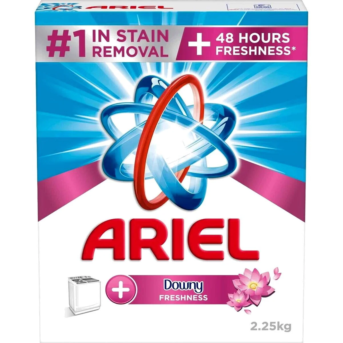Ariel Concentrated Laundry Powder Detergent with the Essence of Downy Freshness, Manual Wash, 2.25 kg