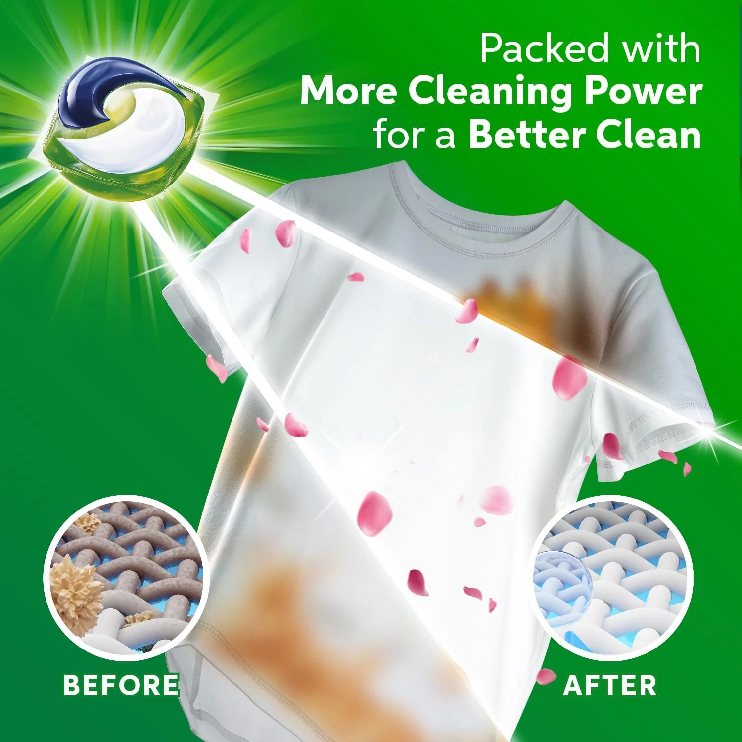 Ariel All-in-1 Pods, 15 Count Laundry Detergent Pods. Cleans, Lifts Stains and Brightens - Image 4