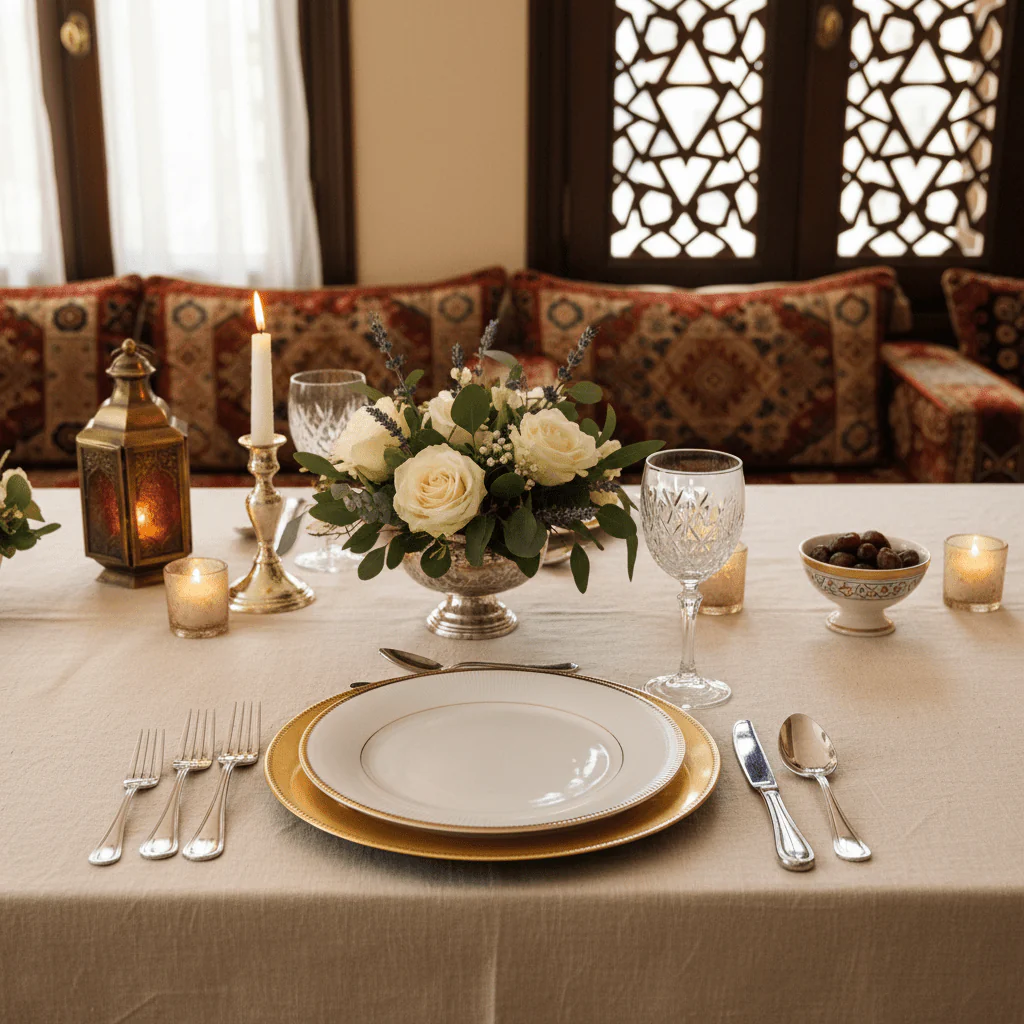 Ascot White Porcelain Meat Plate with Golden Rim — 9 Inch - Image 2