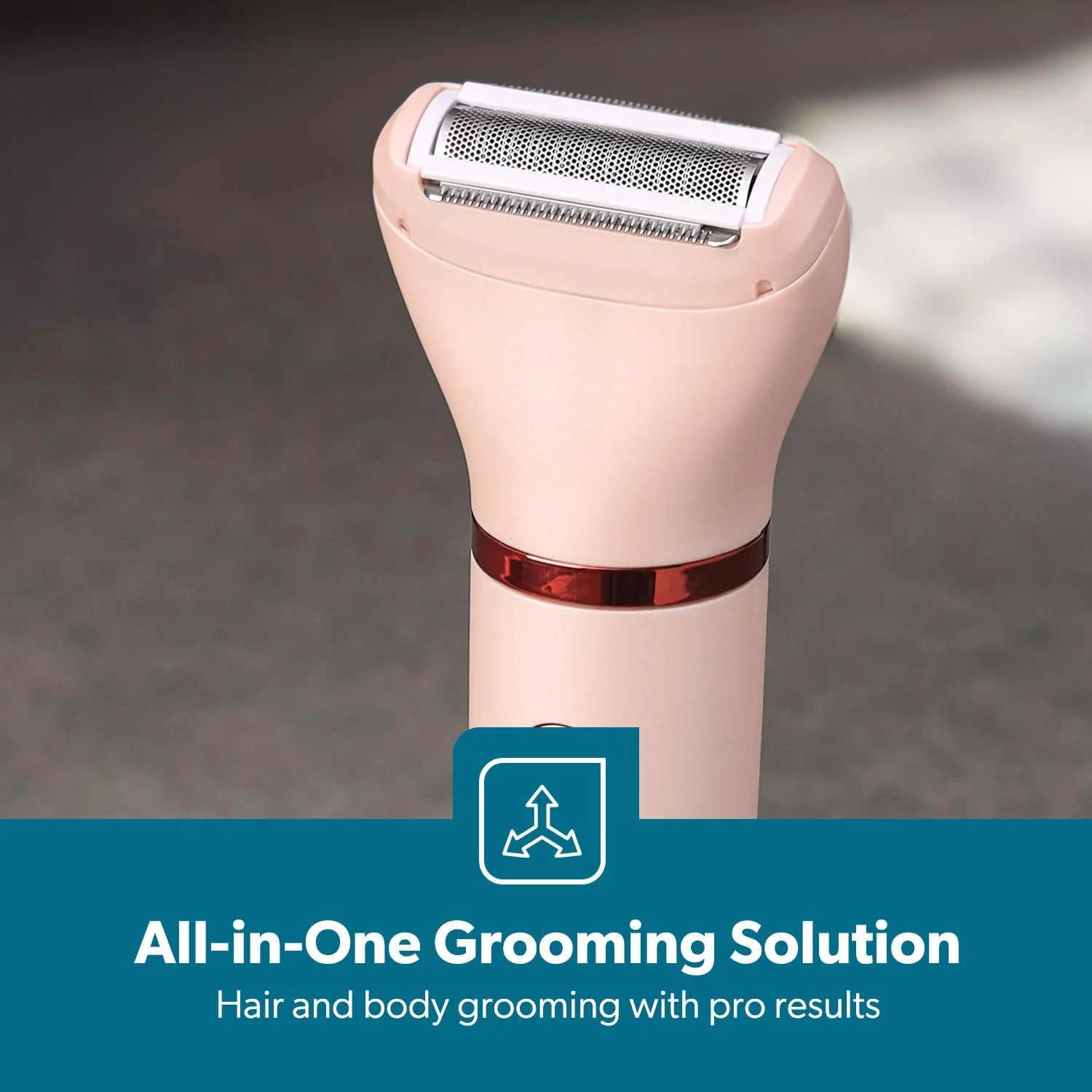 Geepas 3-in-1 Waterproof Lady Shaver Set | Wet & Dry Rechargeable Electric Razor for Women with Facial Hair & Body Trimmer Heads | Cordless Portable LED Indicator | USB Charging, Gift for Women - Image 8