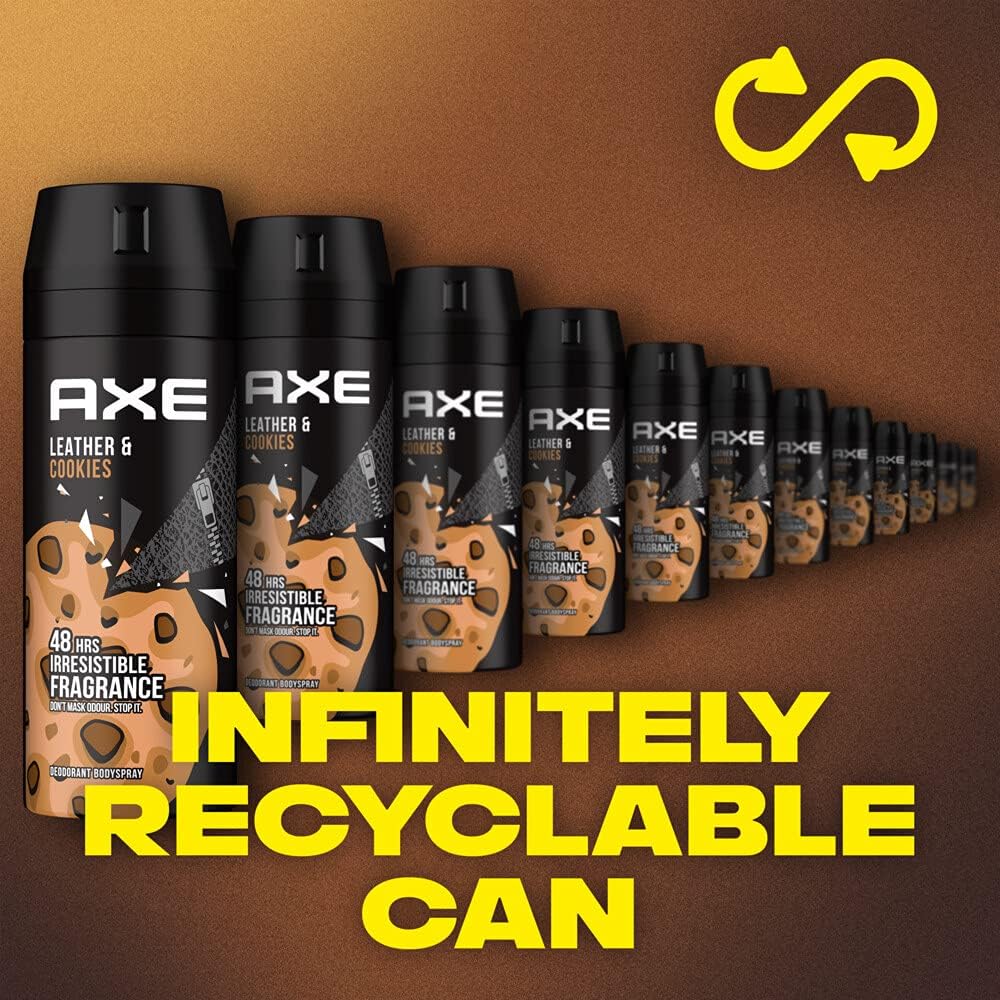 AXE Body Spray Deodorant for Men Long Lasting Odour Protection, Leather & Cookies, for 48 hours Irresistible Fragrance-150ML - Image 3