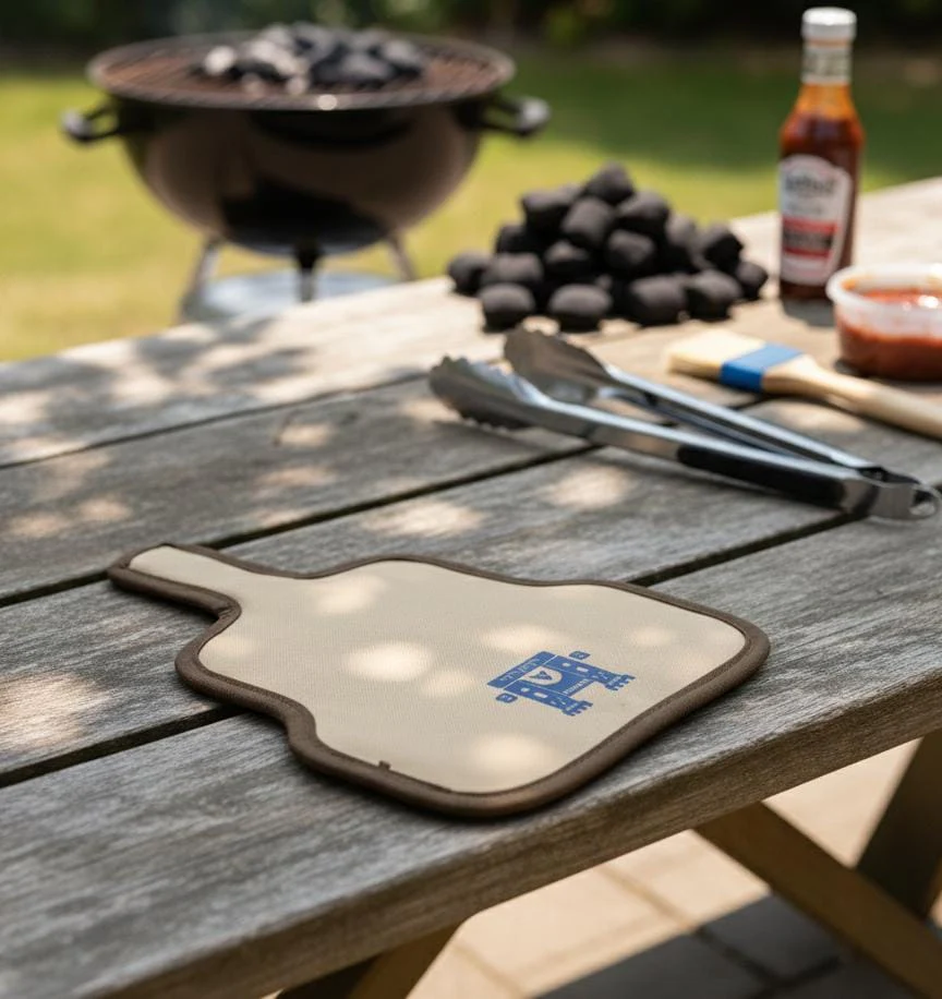 BAB BBQ Hand Fan 24×33 cm | Manual Air Blower for Charcoal Fire | Khaki Color Lightweight Fan for BBQ, Camping & Outdoor Use