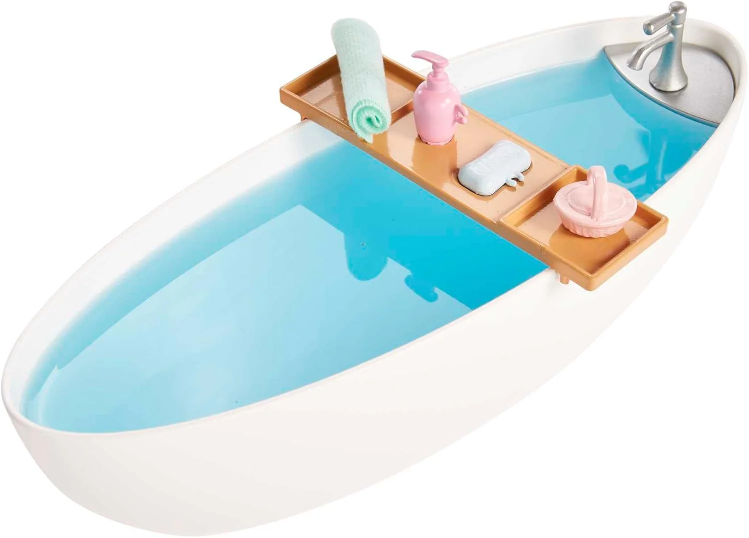 Barbie Doll & Bathtub Playset, Blonde, Confetti Soap & Accessories, HKT92 - Image 4