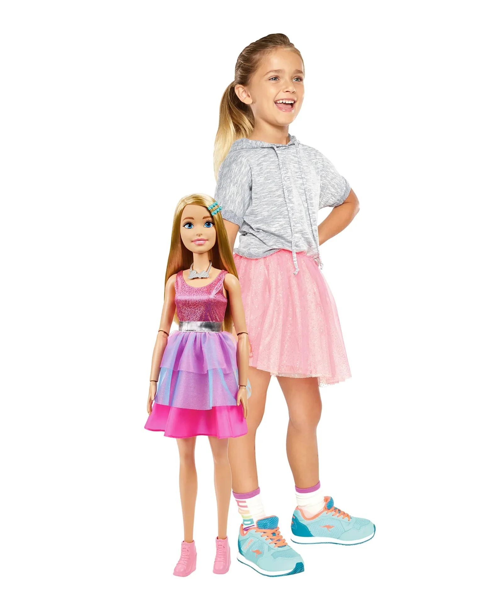 Barbie Large Barbie Doll, 28 Inches Tall, Blond Hair and Shimmery Pink Dress- HJY02 - Image 4