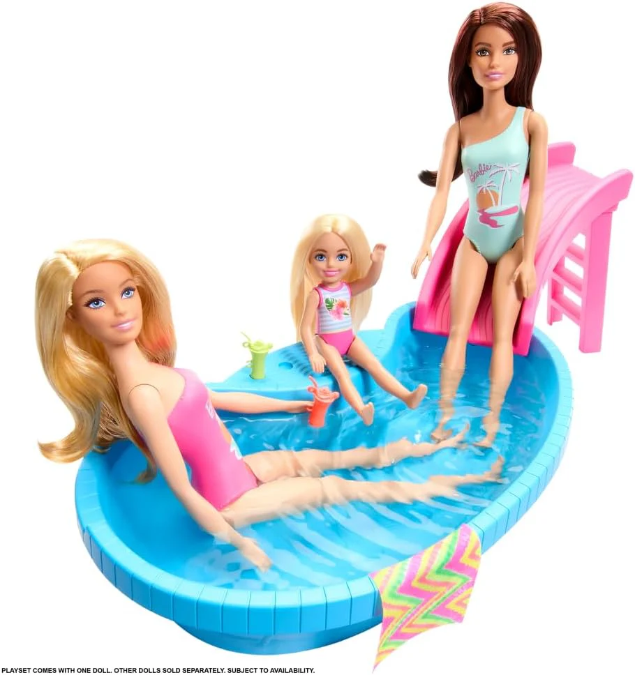 Barbie Pool with Doll Playset, Kids Over 3+ Age, HRJ74 - Image 5