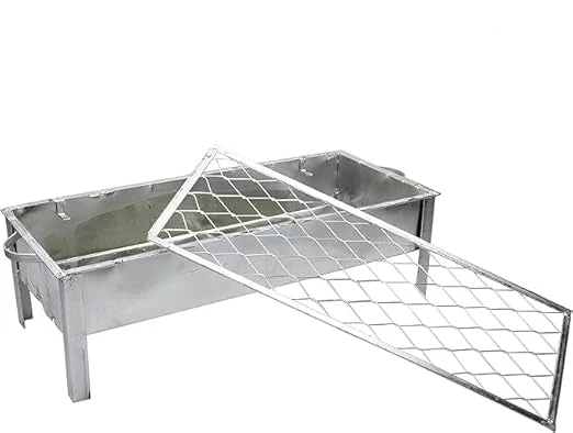 BBQ Stand,kabab,Charcoal brazier for camping and trips,Portable Charcoal Grill BBQ Grill with Tin- Medium-48Cm - Image 2