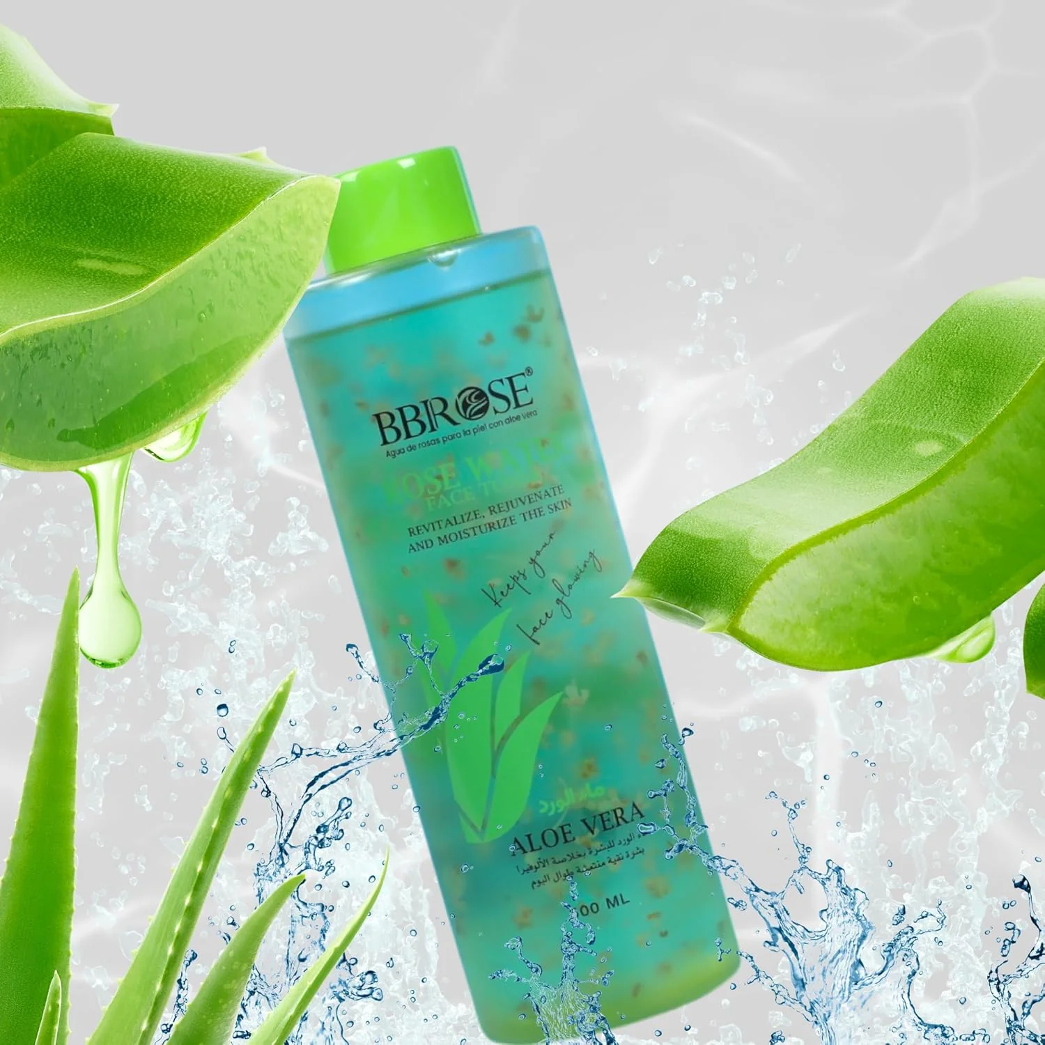 BBROSE Aloe Vera & Rose Water Face Toner– Hydrating & Soothing Natural Skin Care, Alcohol-Free Toner, pH Balancing, Reduces Redness & Refreshes for a Radiant Glow-500ML - Image 2