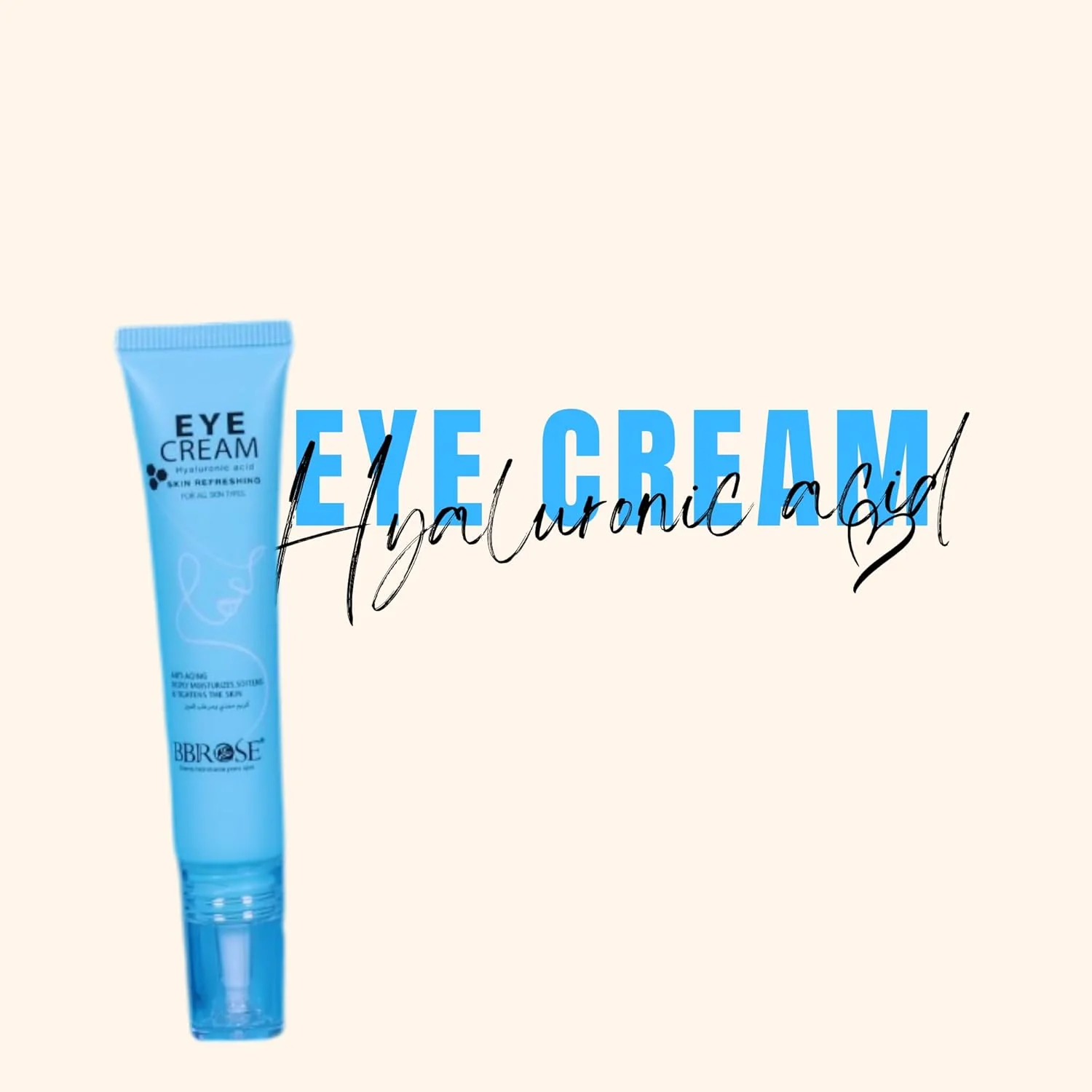 BBROSE Hyaluronic Eye Cream Hydrating & Firming Eye Cream for Dark Circles, Puffiness, Fine Lines & Wrinkles, Enriched with Hyaluronic Acid, Refreshing & Rejuvenating Formula for Youthful Skin-30ML - Image 2