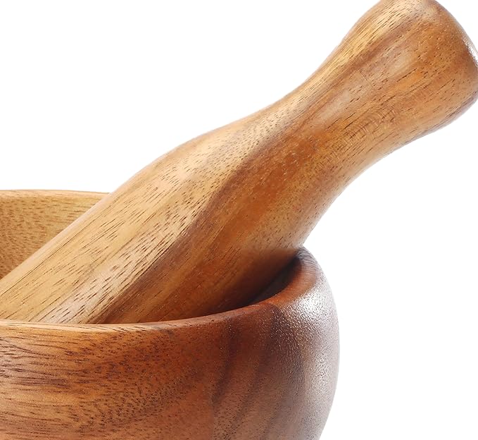 Billi Wooden Mortar & Pestle, Aca-602 - Image 5