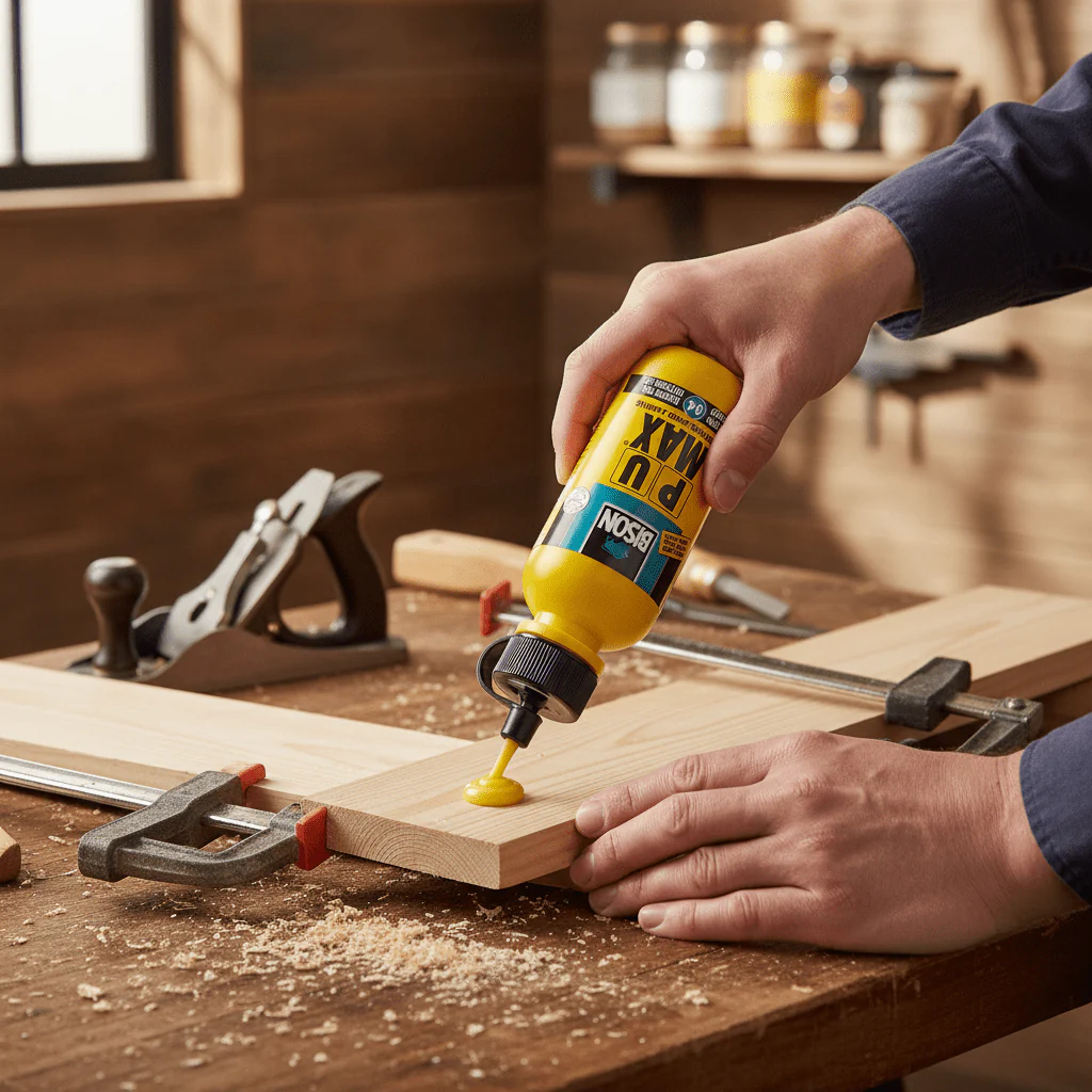 Bison PU MAX Wood Adhesive 75 g, Liquid, (Sea) Waterproof (EN 204 D4), Heavy Duty, Super Strong - Image 3