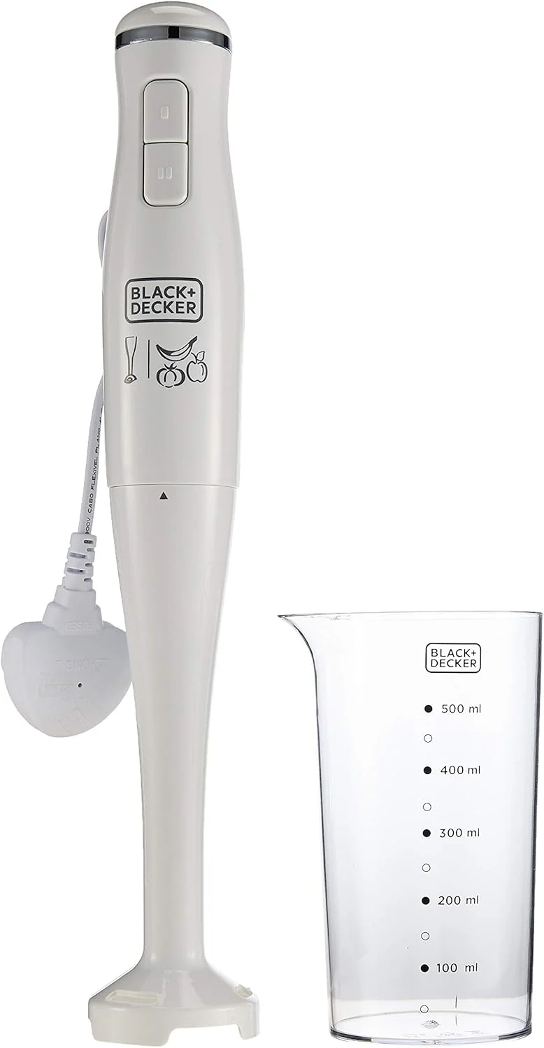 BLACK+DECKER 300W Stick Blender SB2500-B5 – Compact Hand Blender for Smoothies, Soups, Purees & Sauces, Lightweight Ergonomic Design with Easy-to-Clean Body
