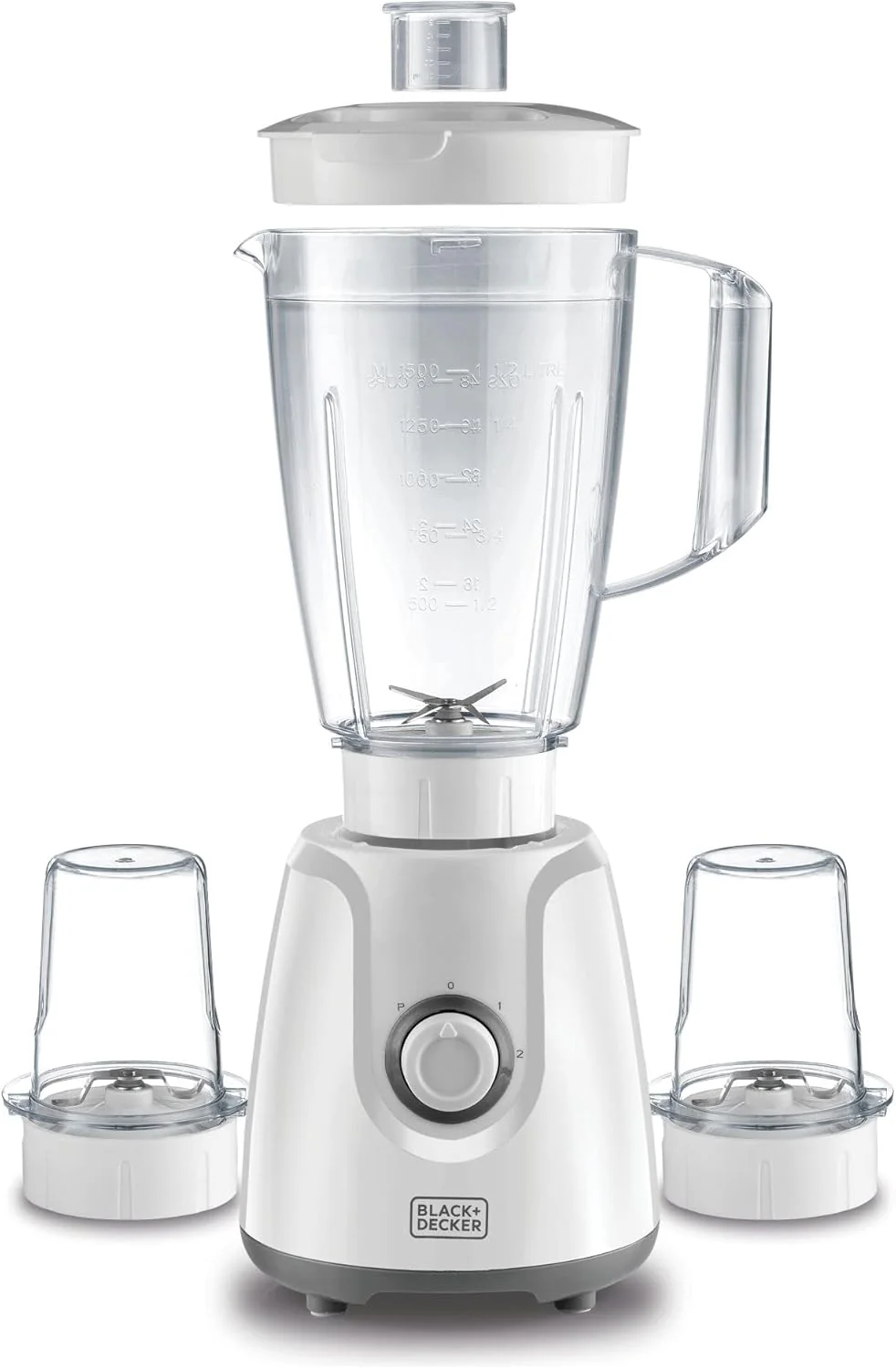 Black Decker 400W 1.5L Blender With Grinder Mill & Chopper Mill, 2 Speed Control with Pulse, White - Bx4000-B5 - Image 3