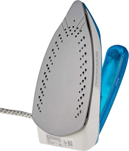 Black & Decker - 1085W Dual Voltage Travel Steam Iron, Blue - Image 3