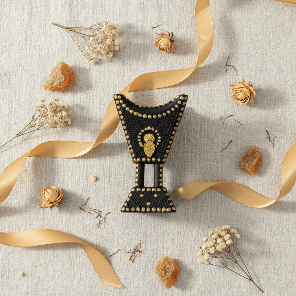 Black & Gold Arabic Incense Burner – Mabkhara | 13×8cm - Image 4
