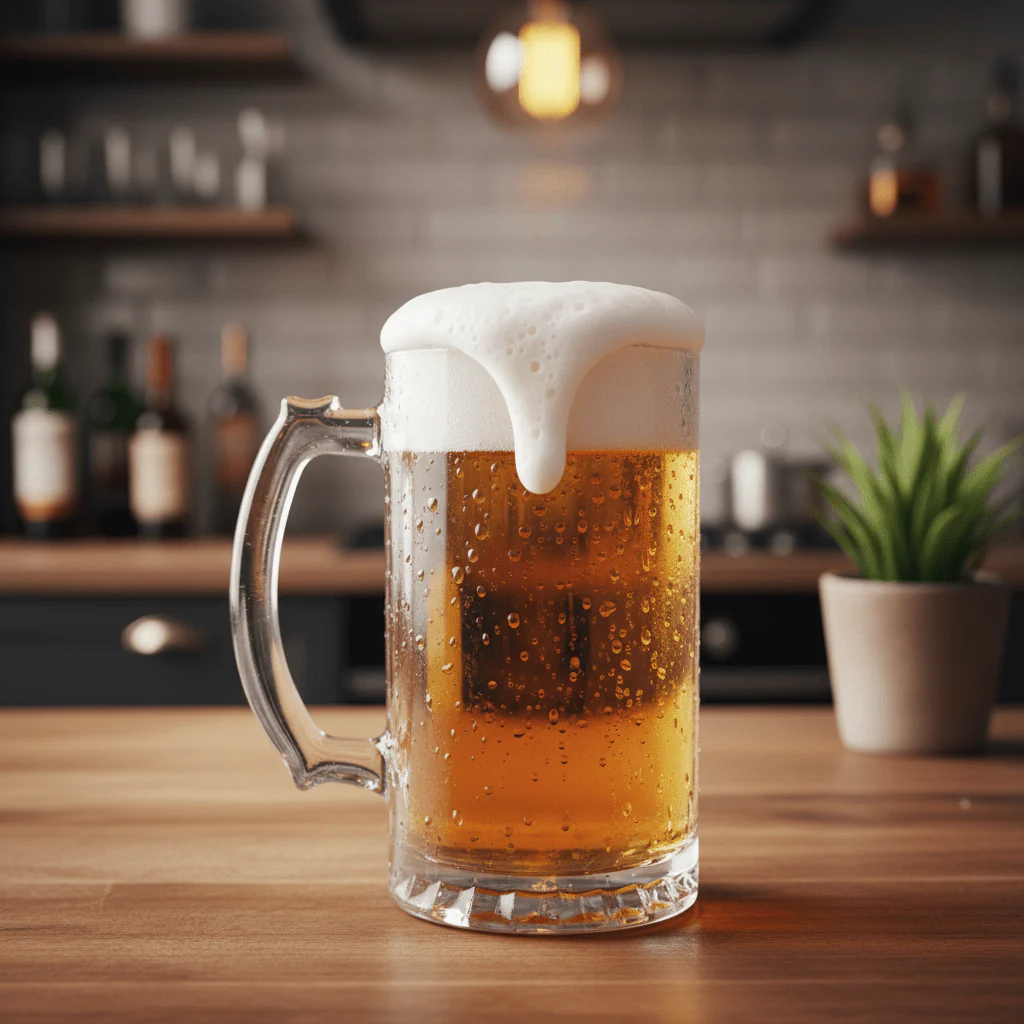 Blinkmax Clear Glass Beer Mug with Elegant Handle for Bars, Parties & Home Use – 580ml - Image 2