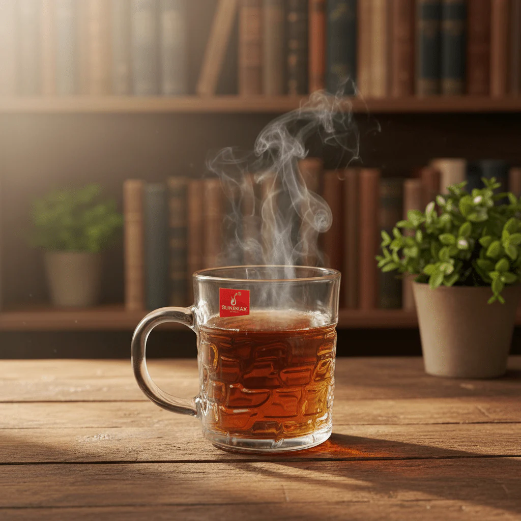 Blinkmax Transparent Glass Mug with Elegant Handle for Tea Coffee Home Use 210ml - Image 2