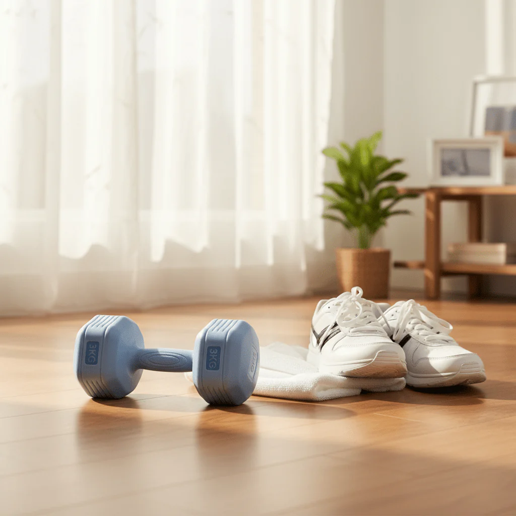 3KG Blue Plastic-Coated Dumbbell | Home & Gym Fitness Weight - Image 3