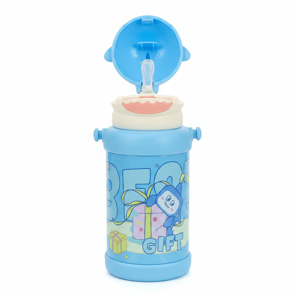 Blue Plastic Water Bottle with Stylish Elegant Cap – 550 ml - Image 2