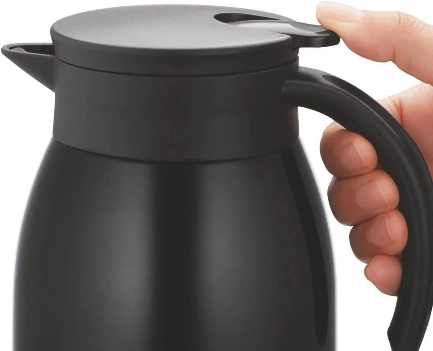Borosil Hydra Stainless Steel Double Wall Vaccum Teapot/Thermal Flask 500ml, Black - Image 4