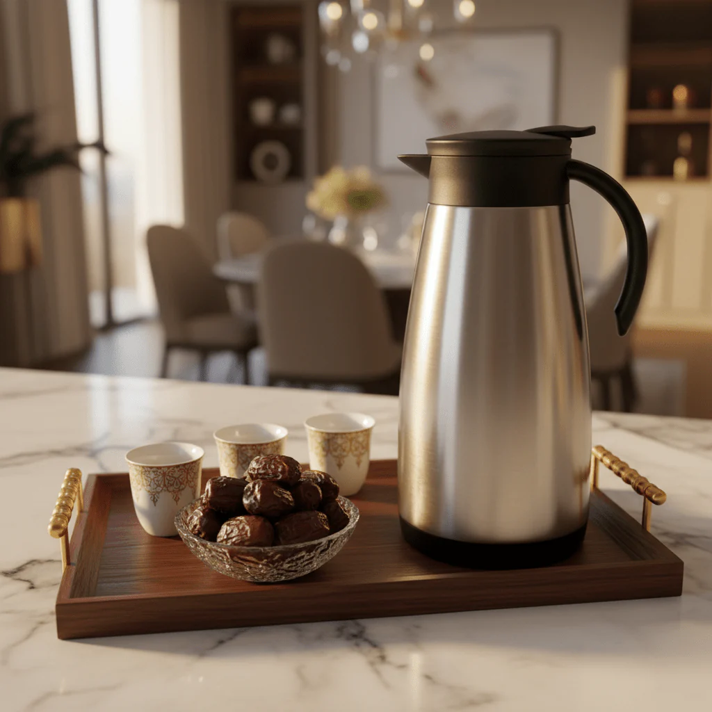 Borosil Stainless Steel Vacuum Tea Pot 1.5 Litre | Silver & Black | - Image 3
