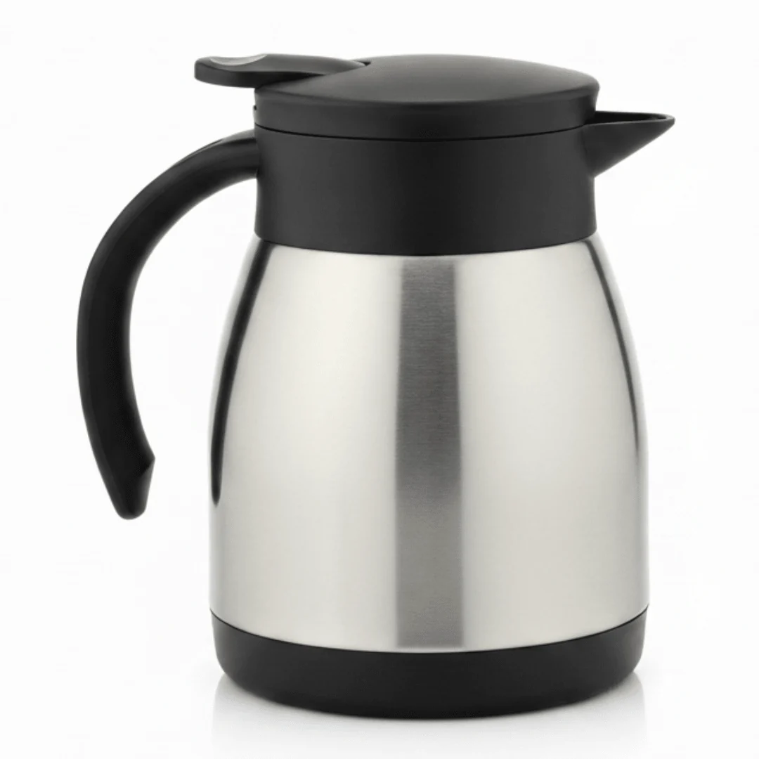 Borosil Silver & Black Stainless Steel Vacuum Tea Pot 500ml