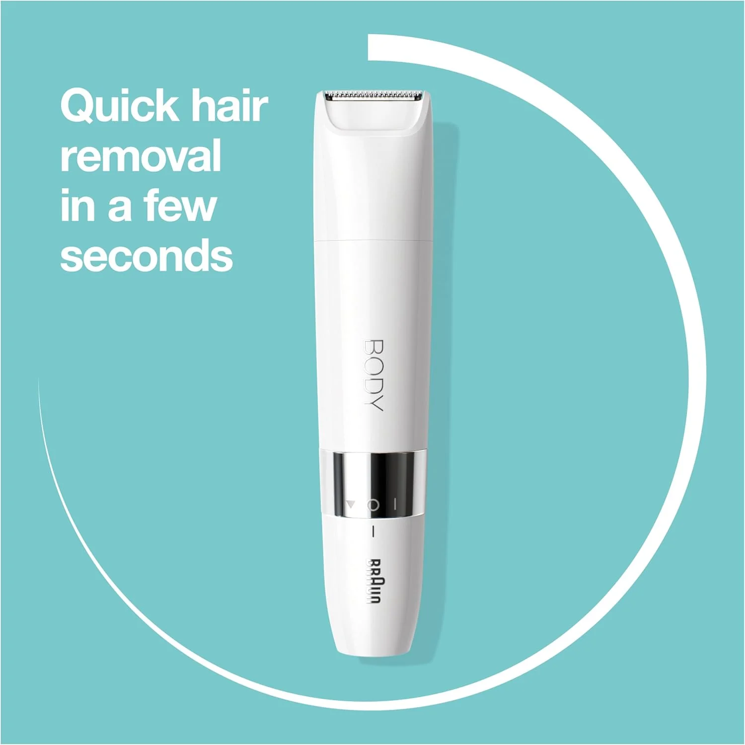 Braun Body Mini Trimmer BS1000, Electric Body Hair Removal for Everybody, for On-the-Go - Image 2