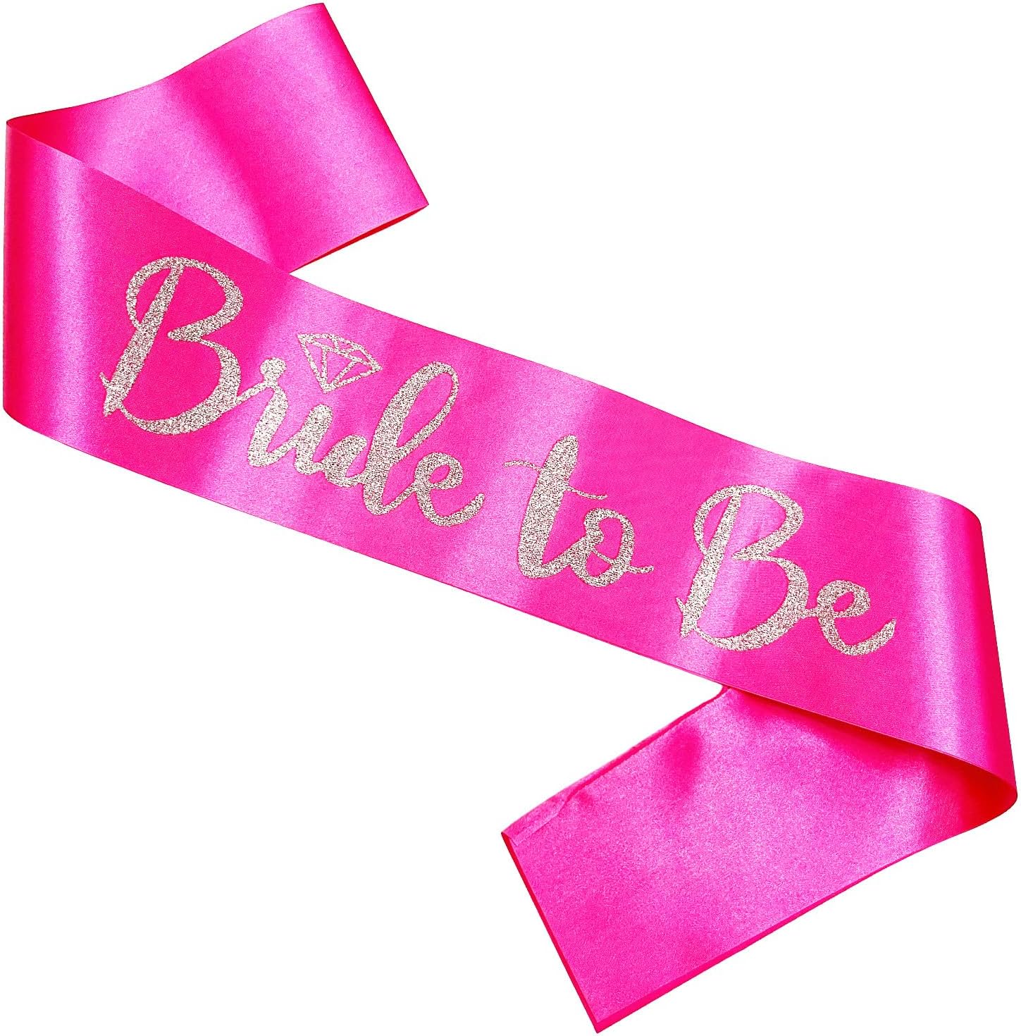 Bride-to-Be Party Sash 160×10 cm – Pink with Gold Lettering