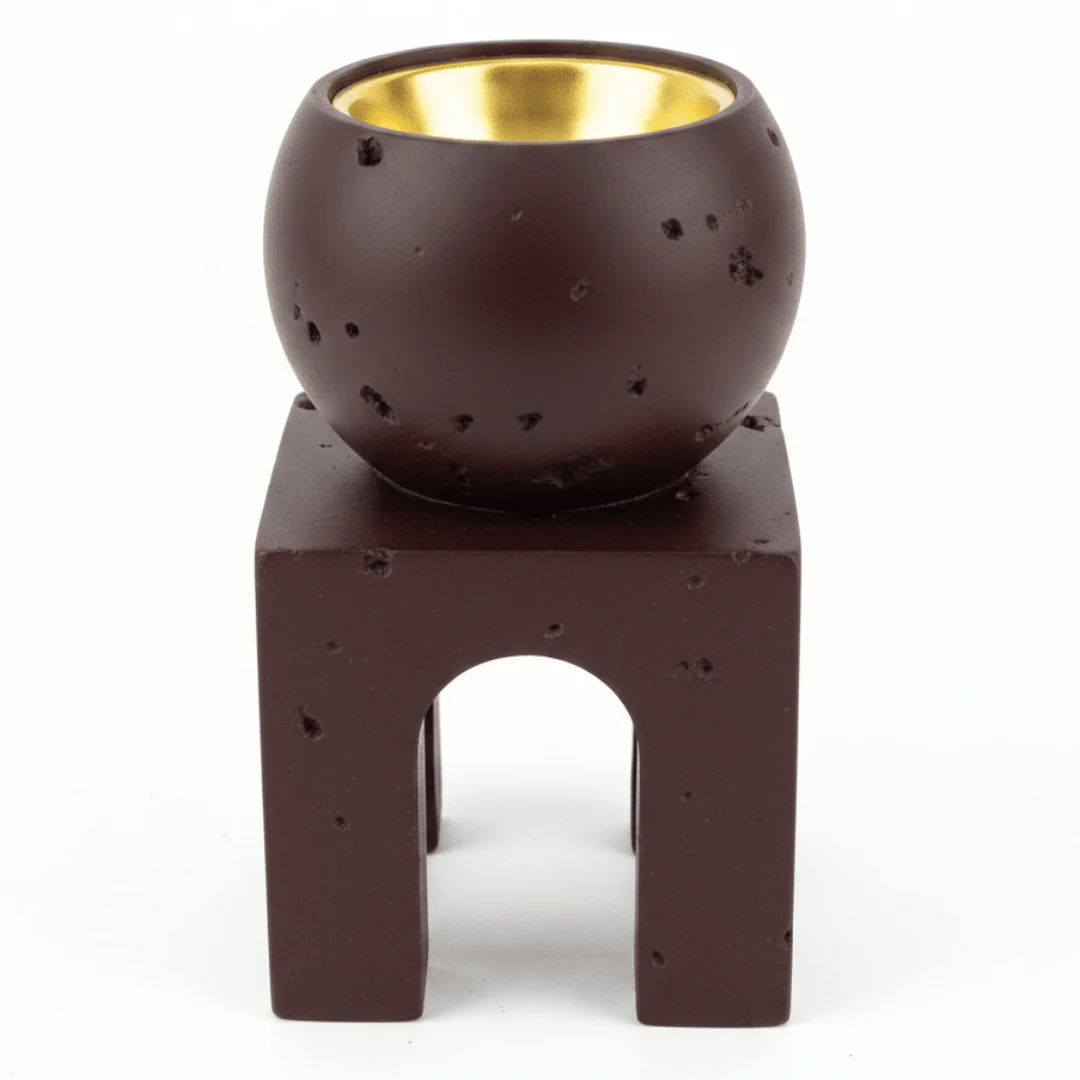 Artisan Brown Chalk Incense Burner | Mabkhara | 22cm
