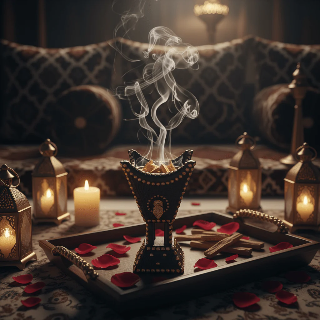 Brown & Gold Chalk Incense Burner | Luxury Arabic Mabkhara | 13×8cm - Image 2
