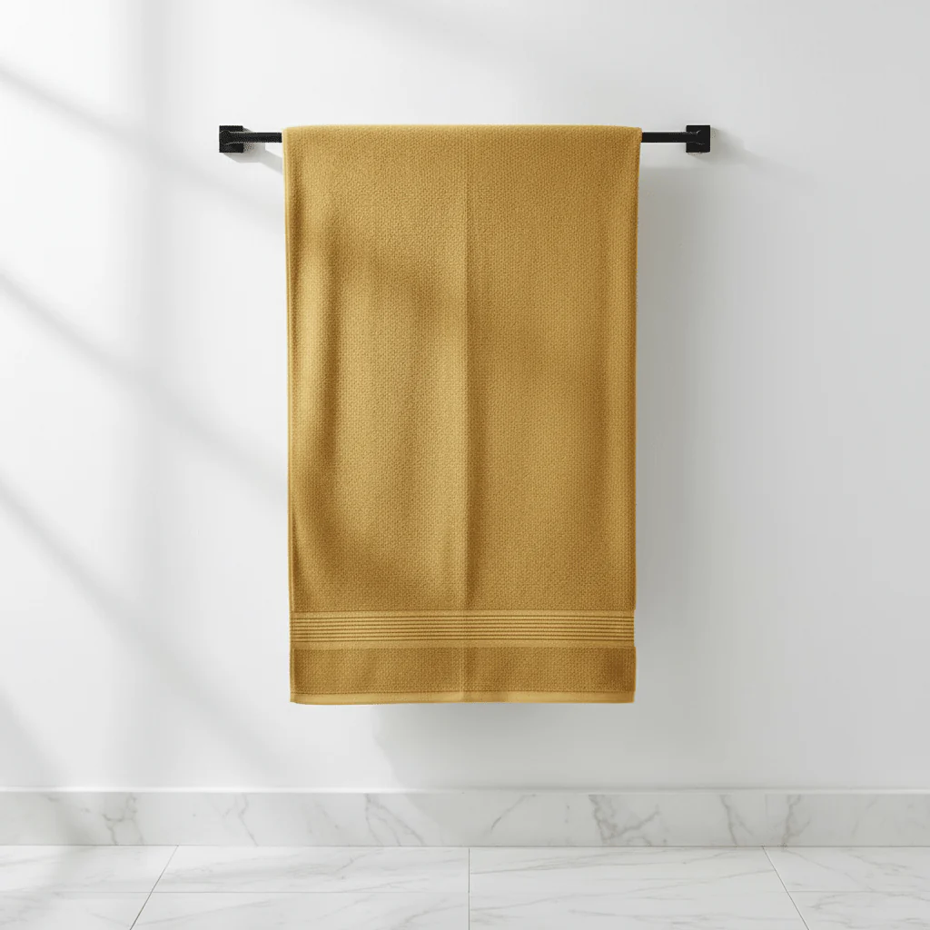 BTC Premium Bath Towel – Mustard Yellow | 80×180 cm - Image 3