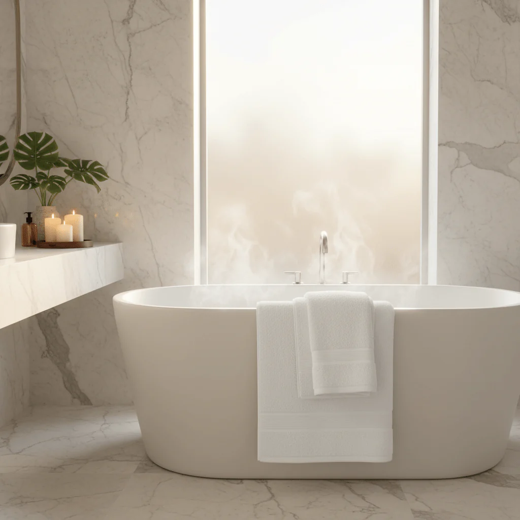 BTC Premium White Bath Towel – 80x160 cm, Soft & Absorbent - Image 2