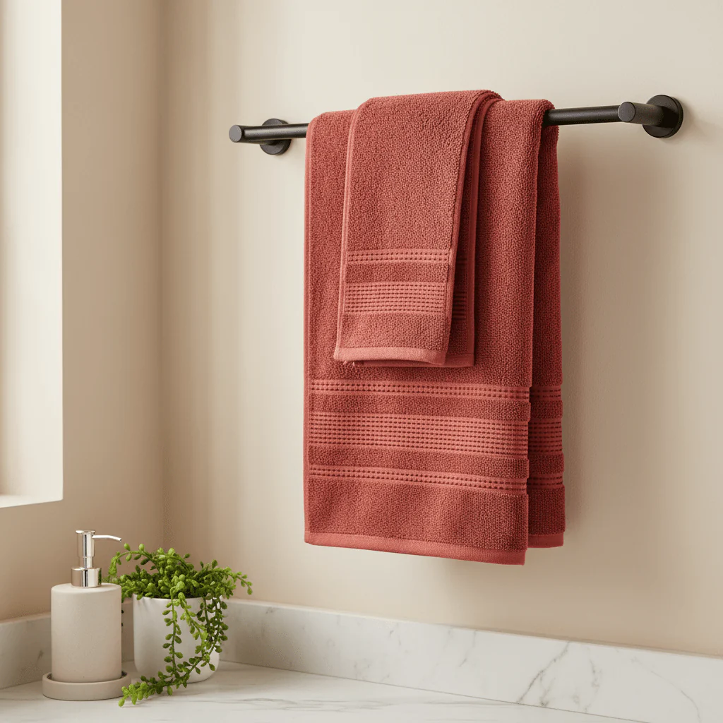 BTC Hand Towel 50×90 cm – Barn Red - Image 3