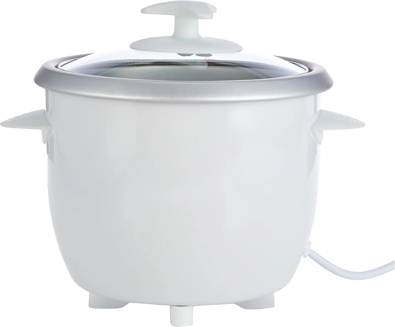Black & Decker 350W 0.6L Rice Cooker With Removable NonStick Bowl, Steaming Tray, Water Level Indicator And A Glass Lid With Cool Touch, For Healthy Meals RC650-B5 - Image 3