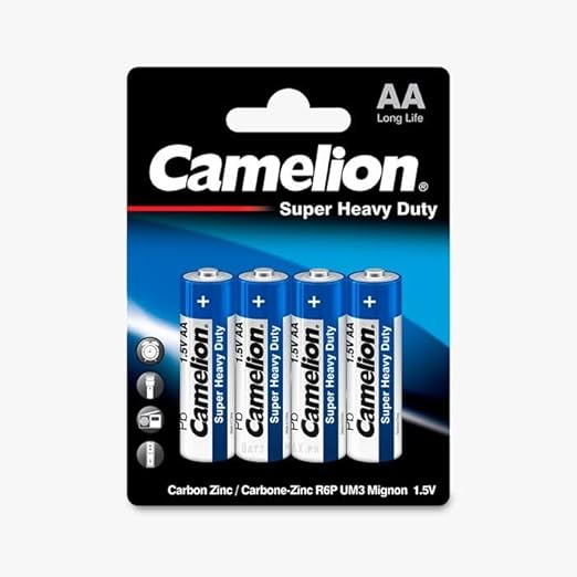 CAMELION AA Super Heavy Duty Carbon Zinc Battery 1.5V, Pack of 4