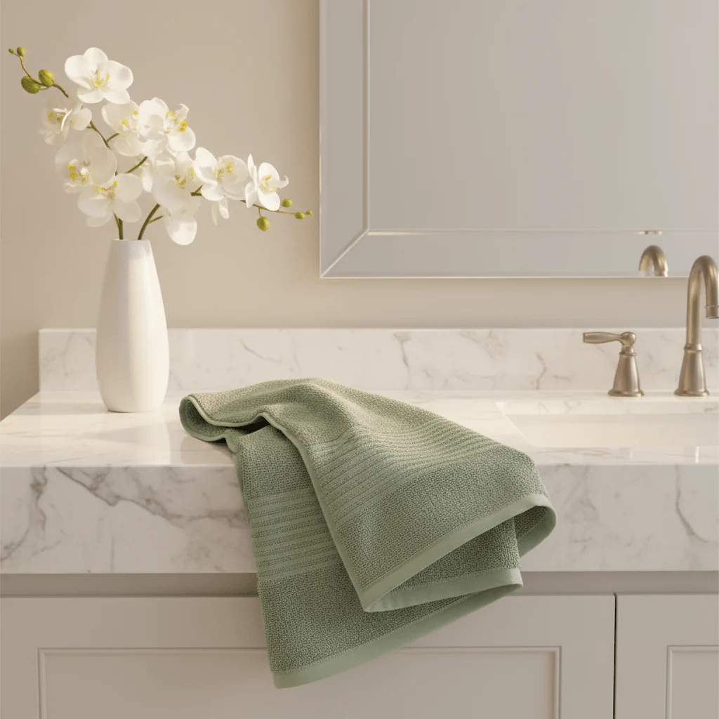 Cannon Face Towel – Sage Green | 50×100 cm - Image 2