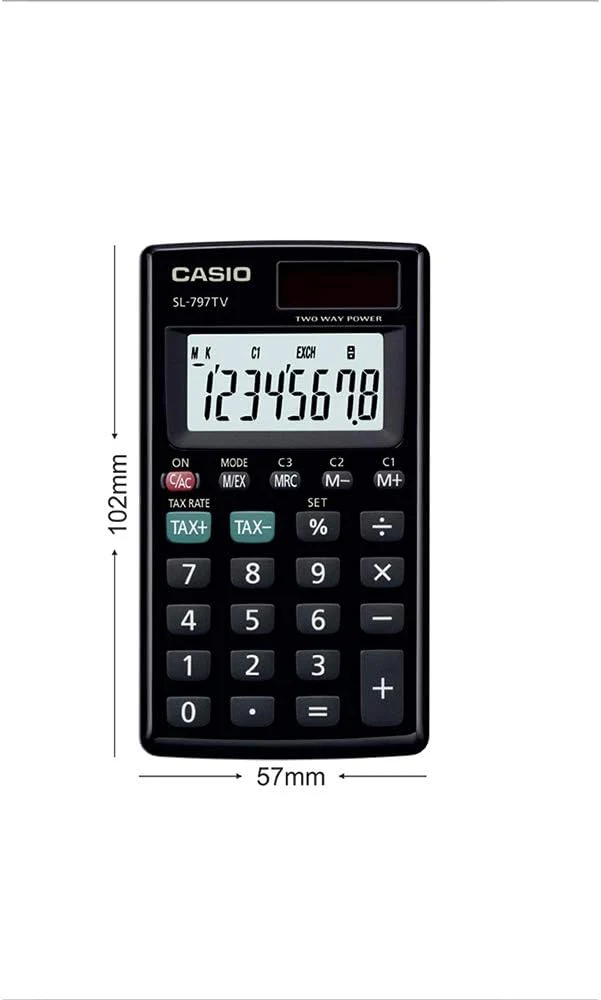 Casio SL-797TVBK Portable Calculator - Image 3
