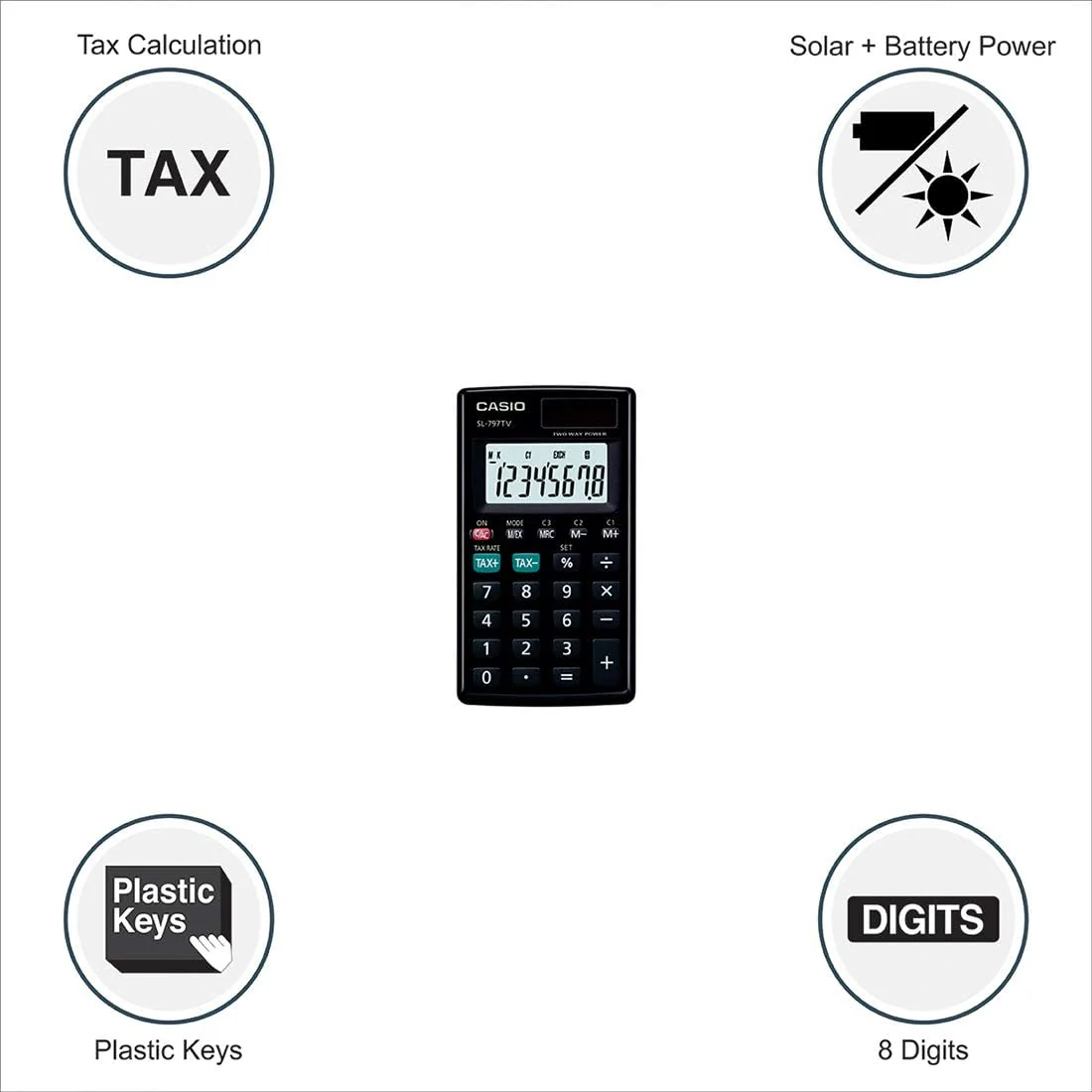 Casio SL-797TVBK Portable Calculator - Image 4