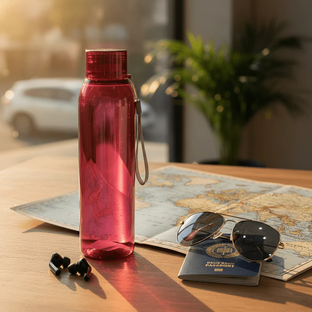 Cello Red Reusable Plastic Water Bottle for School, Gym & Travel – 1 Litre - Image 3
