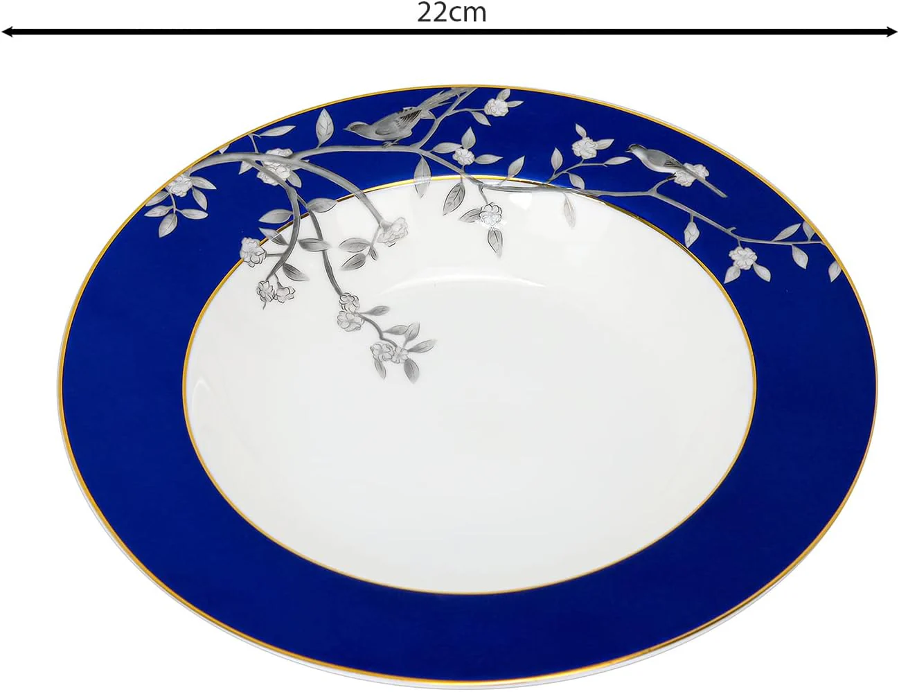Ceramic Soup Plate 9" Inch, Round Dinner Plates with Flowers Orchid Illustration Printed Multicolor Perfect Serving Soup, Pasta, Meals, Salad, Fruits Kitchen Platter Dining Tableware? - Image 2