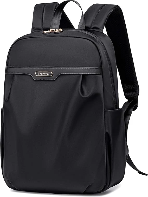 Chantria Premium Backpack 26.5cm*10cm*37cm for Woman, 100% Nylon Body with 100% Polyester Lining, Black- CB00769