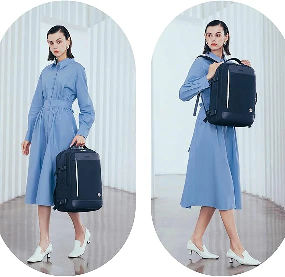 Chantria Premium Backpack 26.5cm*10cm*37cm for Woman, 100% Polyester Lining, Water Resistant Multifunctional Backpack with Built in USB port and Headphone Jack, Blue- CB00606 - Image 5